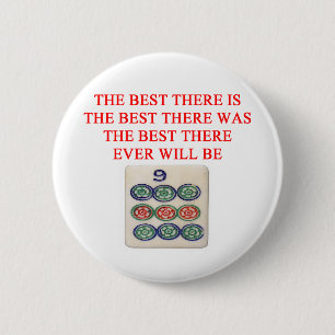 mah jong 6 cm round badge