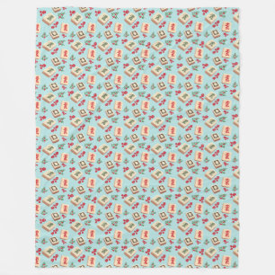 Mah jong Dragon Tile Fleece Blanket