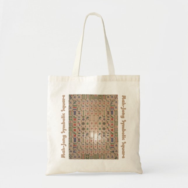 Mah-Jong Symbolic Square Tote Bag (Front)