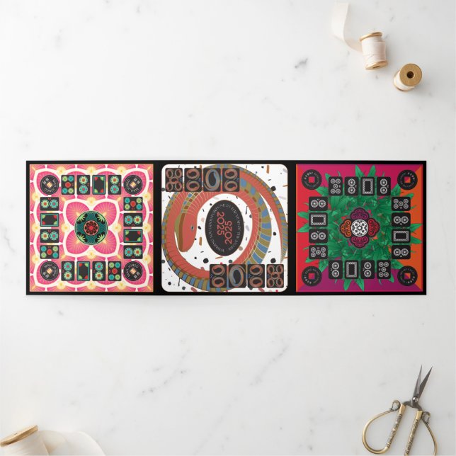 Mah Jongg 2025 Trifold Card (Outside)