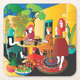 Mah Jongg Adobe Coasters