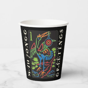 Mah Jongg Bird Greetings Paper Cups