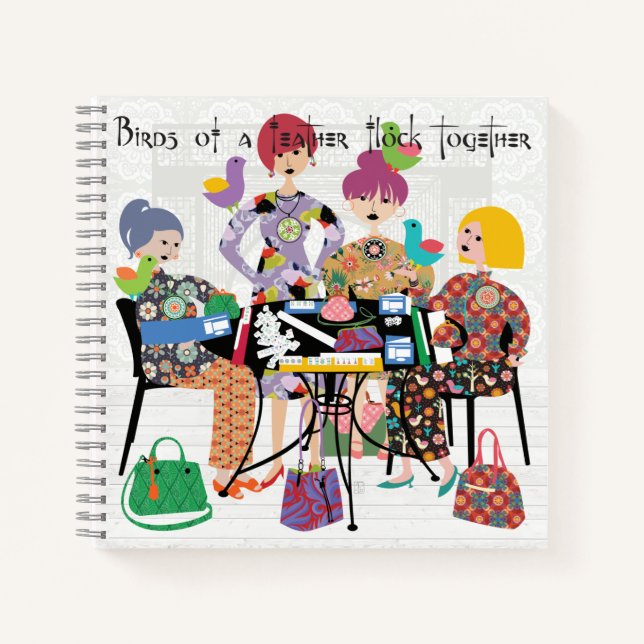 Mah Jongg Birds Notebook (Front)
