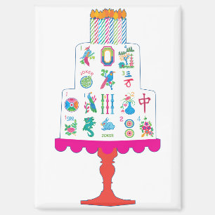 Mah Jongg Birthday Cake Magnet