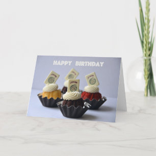 Mah jongg Birthday Card Cupcakes