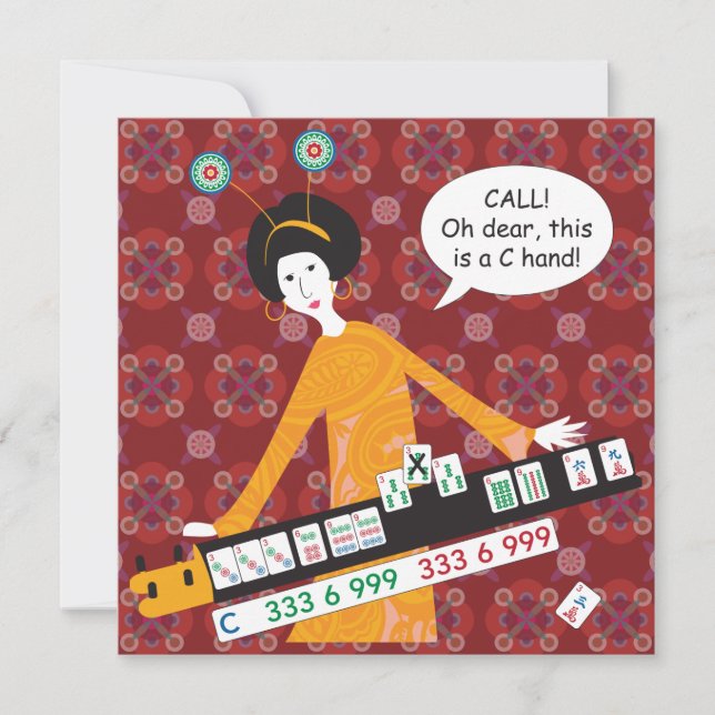 Mah Jongg C Hand Flat Card (Front)