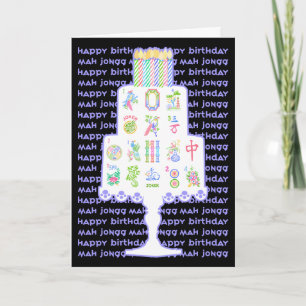 Mah Jongg Cake Birthday Card