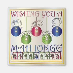 Mah Jongg Christmas Bettors Magnet