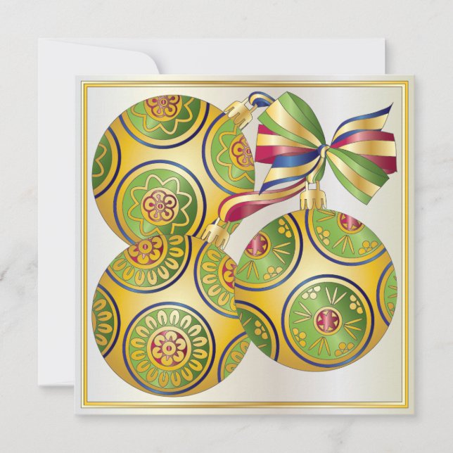 Mah Jongg Christmas Ornaments Invitation/Card Invitation (Front)