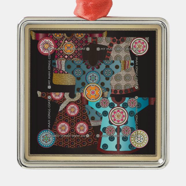 Mah Jongg Coat Metal Tree Decoration (Front)