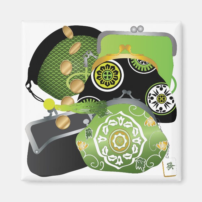 Mah Jongg Coin Purses Magnet (Front)