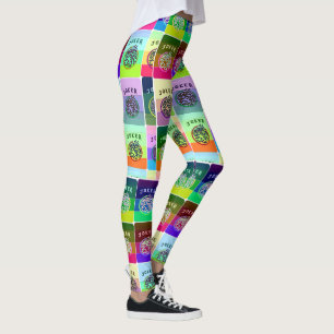 Mah Jongg Coloured Tiles Leggings