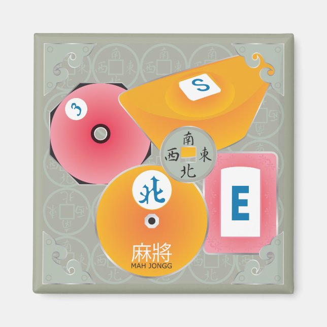 Mah Jongg Dealer Magnet (Front)