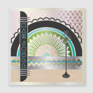 Mah Jongg Deco Ballroom Flat Magnet