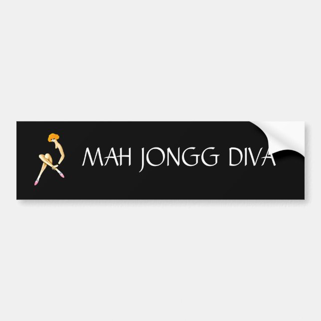 Mah Jongg Diva Bumper Sticker (Front)