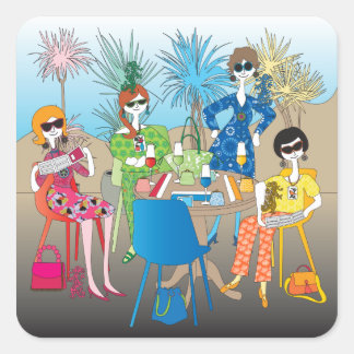 Mah Jongg Dragon Ladies Stickers