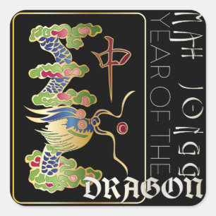 Mah Jongg Dragon Year Stickers