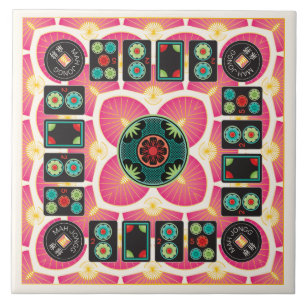 Mah Jongg Fan 2025 Ceramic Tile