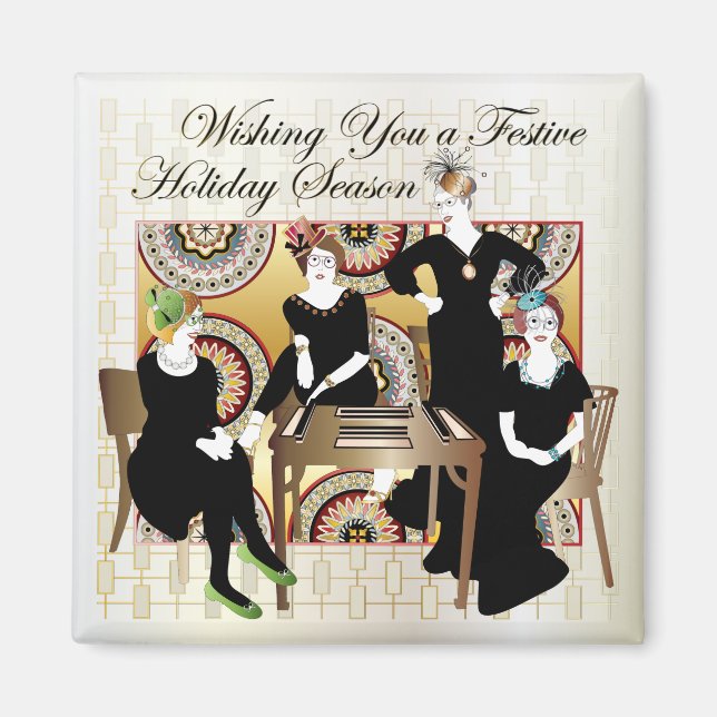 Mah Jongg Festive Magnet (Front)