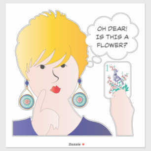 Mah Jongg Flower Vinyl Sticker