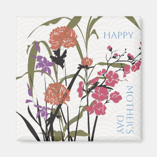 Mah Jongg Flowers Mother’s Magnet