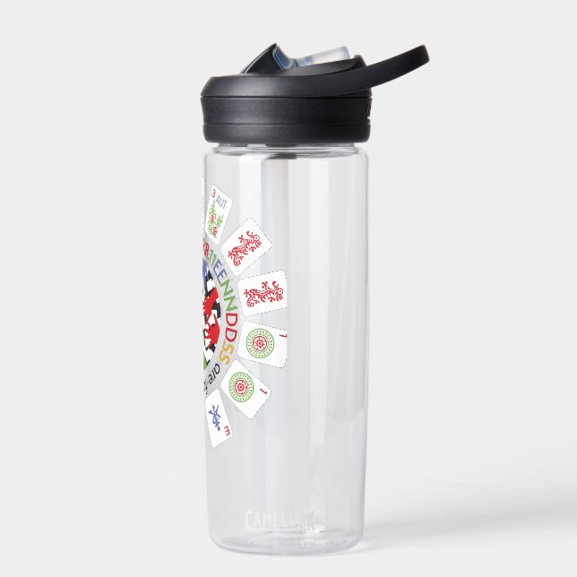 Mah Jongg Friends Water Bottle (Left)
