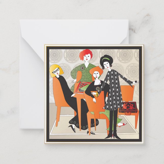 Mah Jongg Game Small Flat Card (Front)