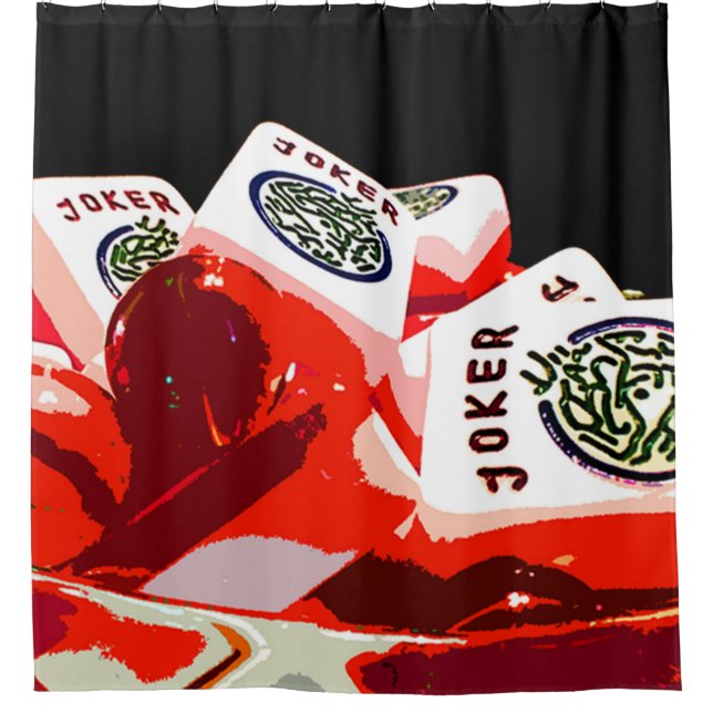 Mah Jongg Giant Joker Bowl Shower Curtain (Front)