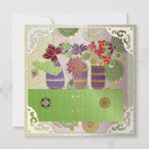 Mah Jongg Green Table Flat Card