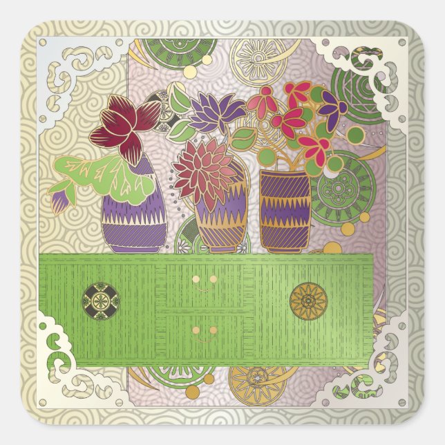 Mah Jongg Green Table Stickers (Front)