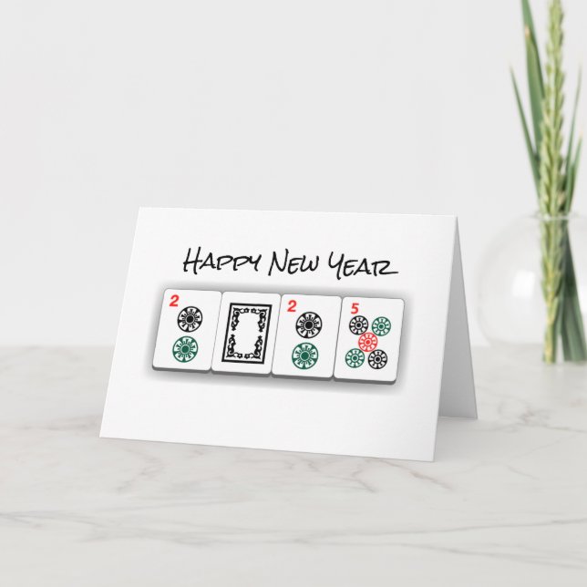 Mah Jongg Happy New Year Card (Front)