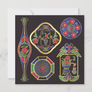 Mah Jongg Jewellery Flat Card