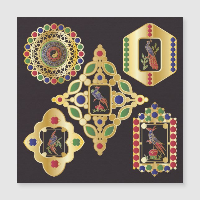 Mah Jongg Jewellery Magnet Card (Front)