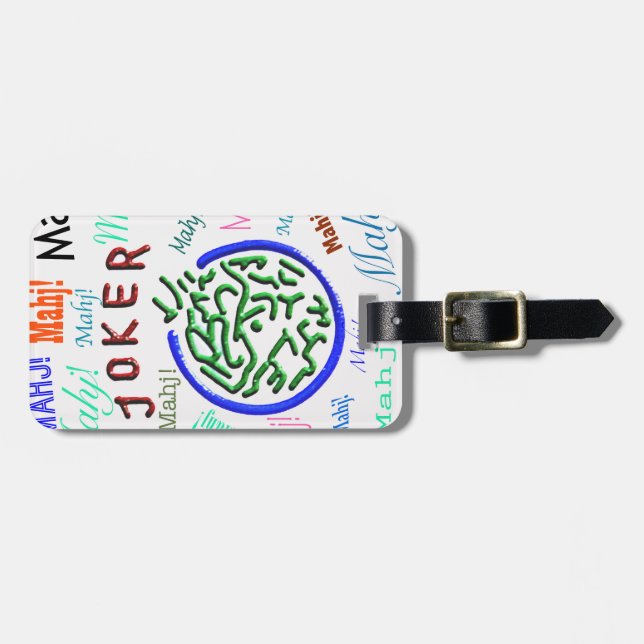 Mah Jongg Joker Luggage Tag (Front Horizontal)