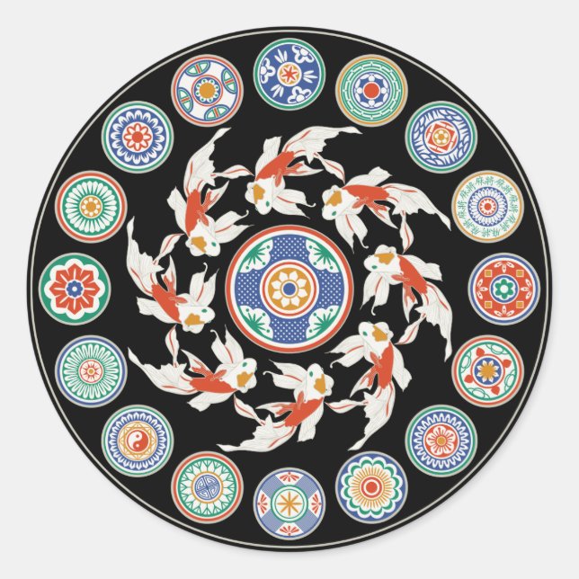 Mah Jongg Koi Stickers (Front)