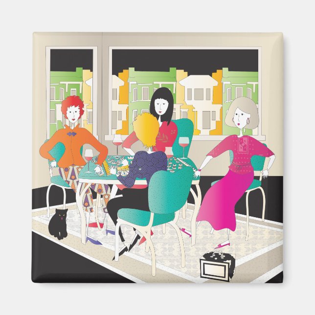 Mah Jongg Mahj Night2 Magnet (Front)