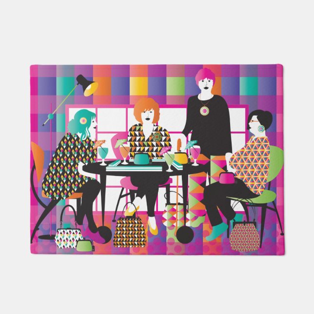 Mah Jongg Memphis Style Doormat (Front)