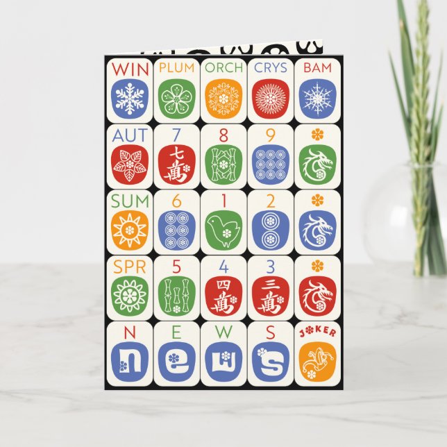 Mah Jongg Modern Card (Front)