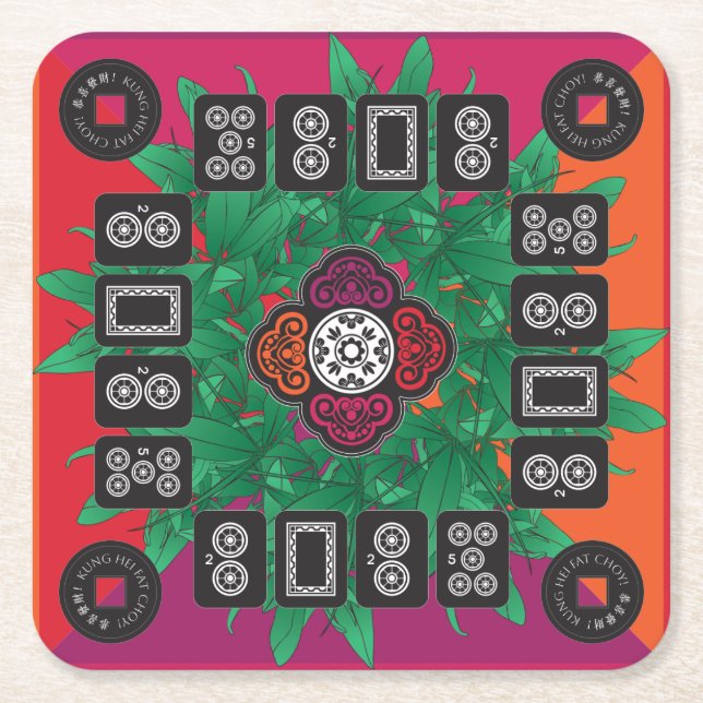Mah Jongg Money Tree 2025 Coasters (Front)
