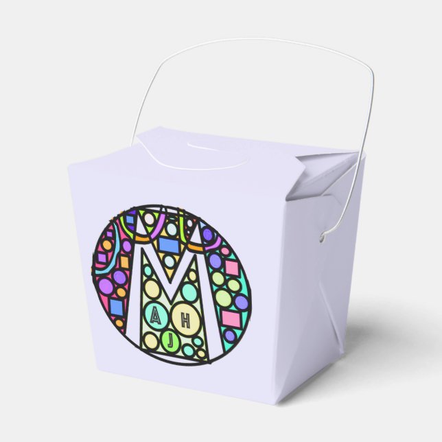 Mah Jongg Mosaic Favour Boxes (Front Side)