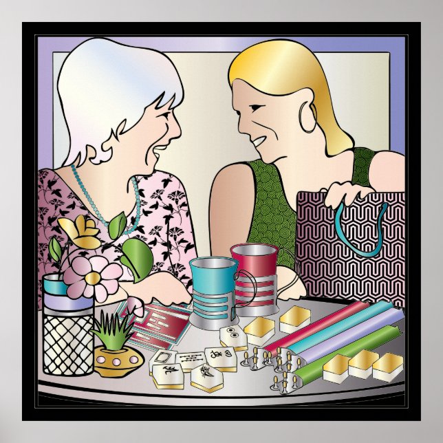 Mah Jongg Mother's Day Poster (Front)