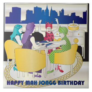 Mah Jongg New York Birthday Tile