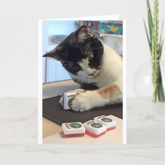 Mah Jongg Notecard  Joker Cat