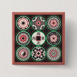 Mah Jongg One Dots Coin Button
