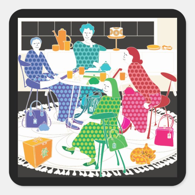 Mah Jongg Polka-Dots Stickers (Front)