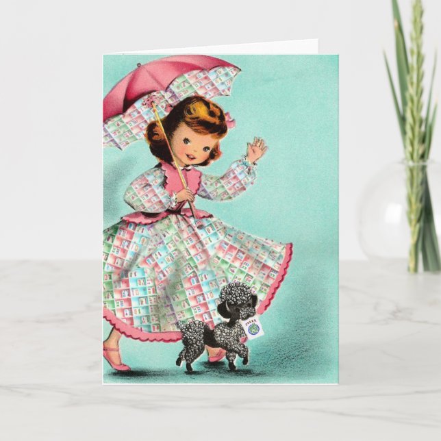 Mah Jongg Poodle Card (Front)