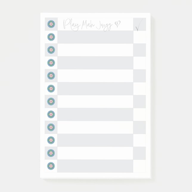 Mah Jongg Post-it Post-it Notes (Front)