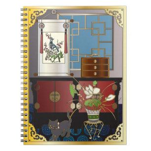 Mah Jongg Red Cabinet Notebook