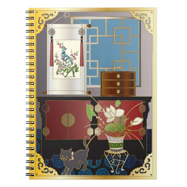 Mah Jongg Red Cabinet Notebook (Front)