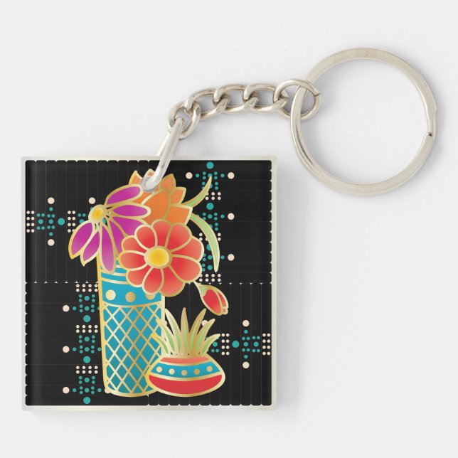 Mah Jongg Red Table Key Ring (Back)